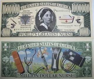 American Art Classics Nurse Million Dollar Bill with Bill Protector - Best Gift for Nurses Or Anyone in The Field of Nursing