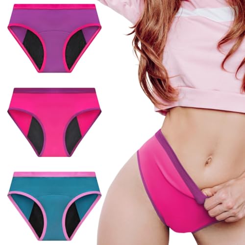 Mädchen Periodenunterwäsche aus Bambusfaser | Saugfähige Wabenstruktur,...