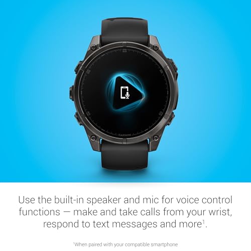 Image of Garmin Fenix 8, 47mm, AMOLED, Sapphire, Smartwatch, Carbon Gray Titanium with Black /Pebble Gray Silicone Band