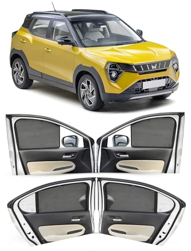 Image of Autofact Car Sunshades for Mahindra XUV 3XO, UV Protection, Useful Car Accessories, Custom fit Sun Shades for Side Windows, Set of 4