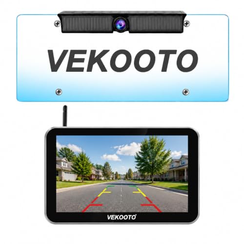 VEKOOTO KS7Pro Magnetic Solar Wireless Backup Camera, 7
