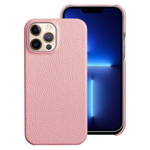 Coque en cuir rigide de luxe motif chic rose pour iPhone 12 Pro Max