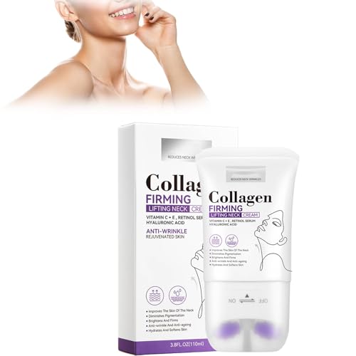 Crema Para El Cuello, Crema Reafirmante De Cuello, Crema De Cuello De Colágeno, Crema Para El Cuidado De La Piel Del Cuello, 110ml Crema Reafirmante De Cuello Con Masaje De Rodillos