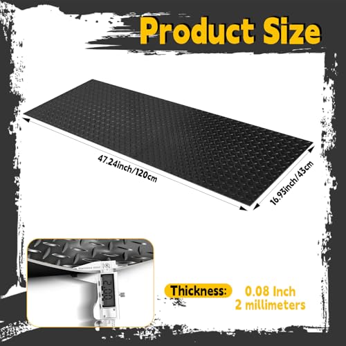 Image of Workbench Mat, PVC Work Bench Mat with Non-Slip Texture, 2mm Thick Scratch & Stain Resistant Surface for Painting, Woodworking, Crafting, Building and Tool Protection (Black, 16.93 inch x47.24 inch)