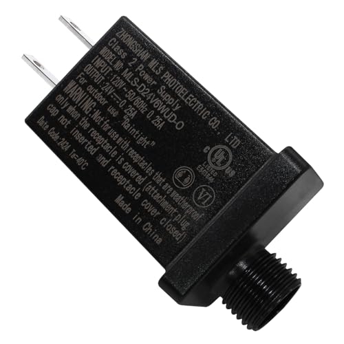 Image of 24V 6W LED Power Supply Low Voltage LED Transformer Class 2 Power Supply Waterproof IP44 Seasonal Use LED Driver US Plug LED Adapter for String Light, Projector Light, Lawn Lamp (1)