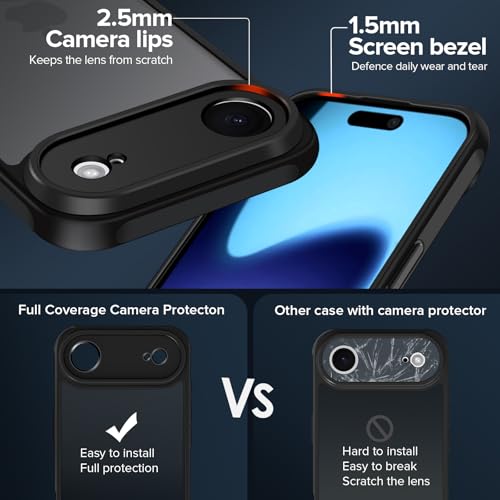 Image of ivoler 3-in-1 Case for iPhone Air 6.5 inch, Matte Black