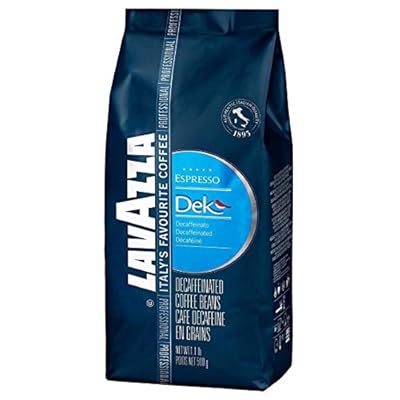 Lavazza Dek Whole Bean Coffee Blend, Decaffeinated Dark Espresso Roast, 1.1-Pound Bag
