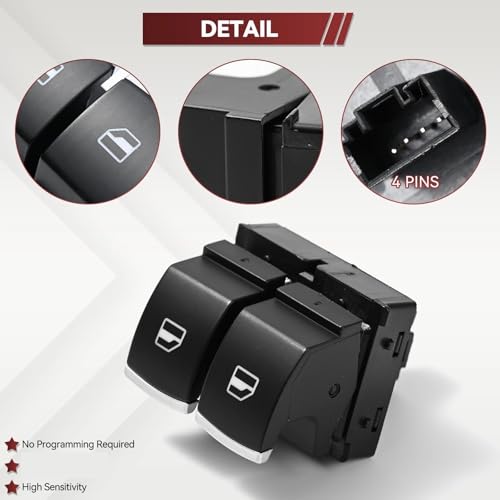 Interrupteur fenêtre électrique commande principale bouton conducteur pour Golf Eos Tiguan