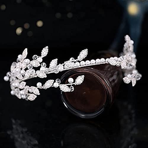 Tiara de boda ligera que no daña el pelo con cristales brillantes 3