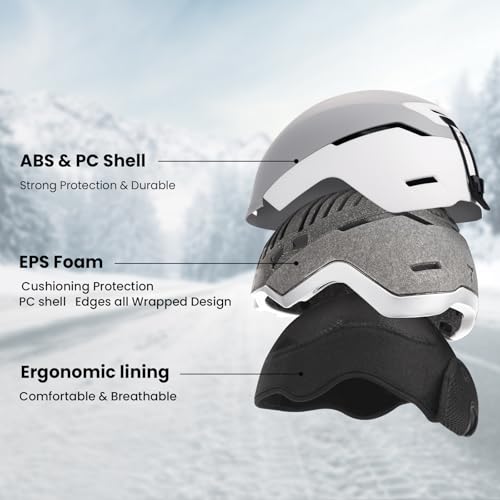 GROTTICO Snow Ski Helmet for Adults - Adjustable Ventilated Snowboard Helmet for Men Women & Youth - Thumbnail 2