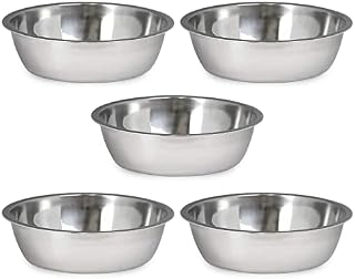Me and My Pets Stainless Steel Food/Water Bowl - Pack of 5 - Choice of Size