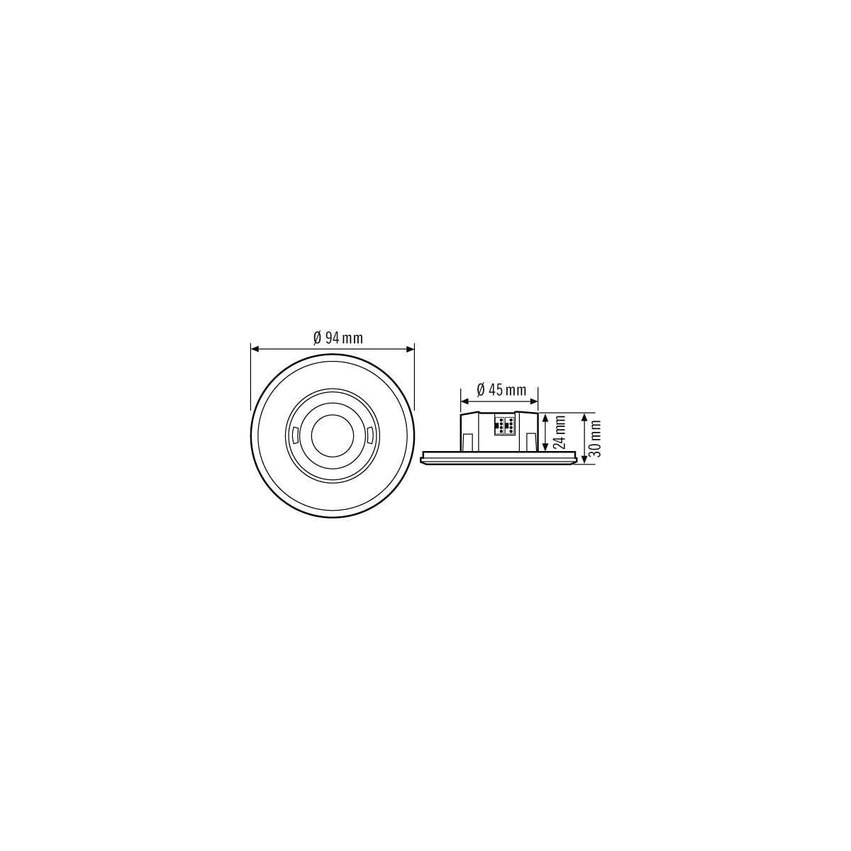 ESYLUX EP10451706 Rilevatore di presenza a soffitto a 360° Bianco IP20