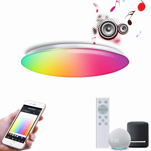 Hoyoomi LEDV[OCg 6 3200lm 36w  F alexaΉ BluetoothXs[J[ 邳[ F ȃGl 铔 Rt ^ rO Ɩ V dC tȒP