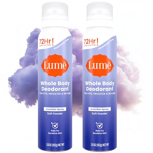 Lume Whole Body Deodorant Spray Aluminum Free - 3.6 oz (Soft Powder)