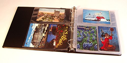 Hobbymaster Postcard Album, Trim Classic Style (Black) Holds Your Post Card Collection, Expandable
