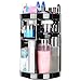 Produktbild JessLab Kosmetik Organizer, 360° Drehbar Verstellbare Cosmetic Makeup Organizer Make-up Kosmetikbox Karussell Pinsel Lippenstifthalter für Badezimmer Eitelkeit, Multifunktion & Große Kapazität-Schwarz