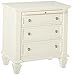 Coaster Furniture Sandy Beach Coastal 3 Drawer Nightstand Bedroom Bedside Table Storage Drawers Service Tray Buttermilk White 201302