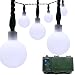 Vmanoo Globe Battery Operated Timer String Lights 100 LED Ball Fairy Christmas Lighting Decor For Outdoor, Indoor, Garden, Patio, Bedroom Wedding Decorations (White)