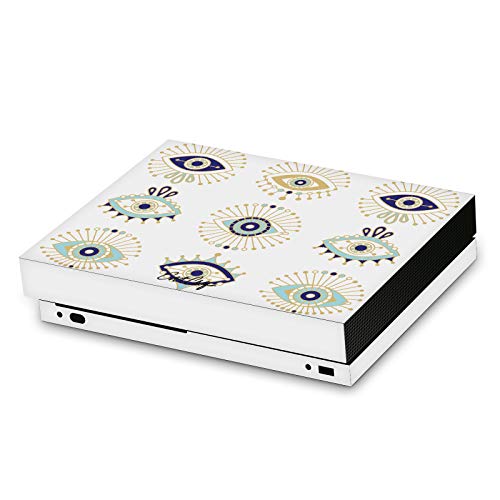 Autocollant de Jeu Xbox One X Anti Rayures Style Chic Bleu Or