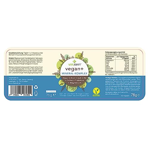 Nahrungsergänzungsmittel für Veganer: VITALKRAFT Vegan+ Kapseln