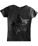 t shirt stern pailletten Bequemer Rundhalsausschnitt und schmaler Schnitt (Slim Top)
