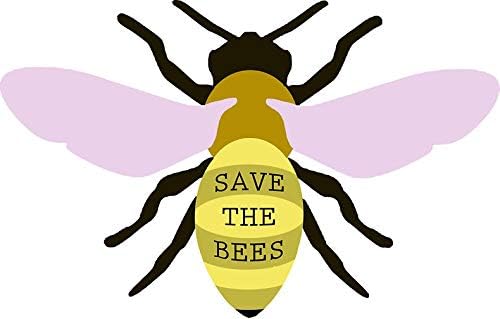 Calcomanía para parachoques de vinilo con diseño de salvamento de las abejas, color rosa