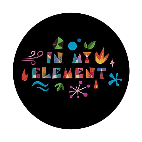 Disney and Pixar’s Elemental In My Element PopSockets Swappable PopGrip, Black - Image 3
