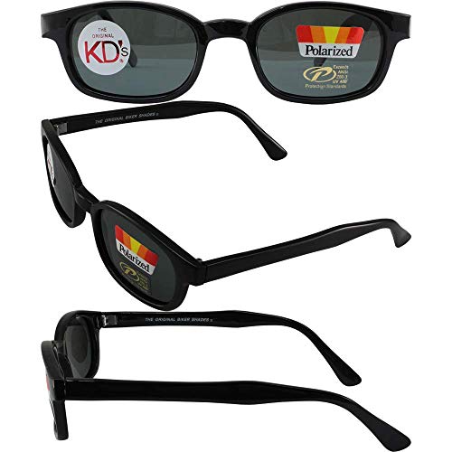X-Kd's Unisex-Adult Biker Sunglasses (Black/Grey Polarized, One Size) #TOP4