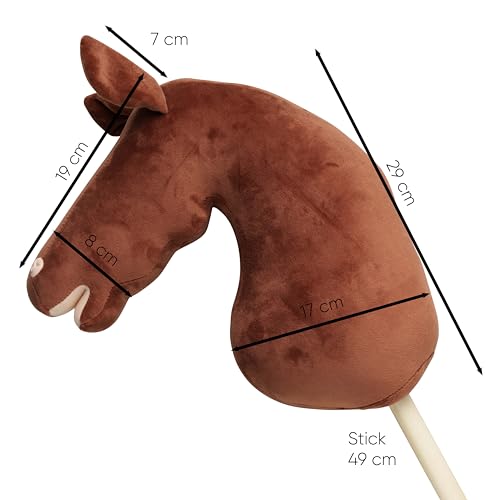 Panduro Hobby Horse | Hobbyhorse Frame - Undecorated horse toy with wooden stick | 85 cm length |New Forest - Image 3