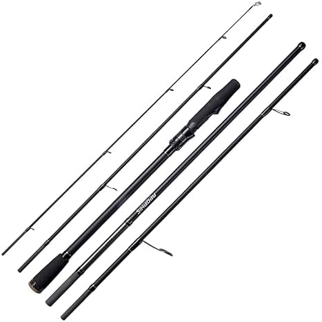 Portable 5-Piece Carbon Fiber Fishing Rod with Fuji Guides for Easy Travel