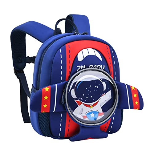 WUUDWALK Kinder-Rucksack, wasserdichte Vorschultasche, 3D-Cartoon-Design, Büchertasche, Neopren, Schultasche für Kinder für Mädchen, Jungen, 1–5 Jahre