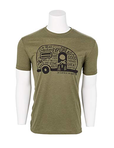 T-shirt camping Camco argile L le confort idéal pour vos soirées autour du feu