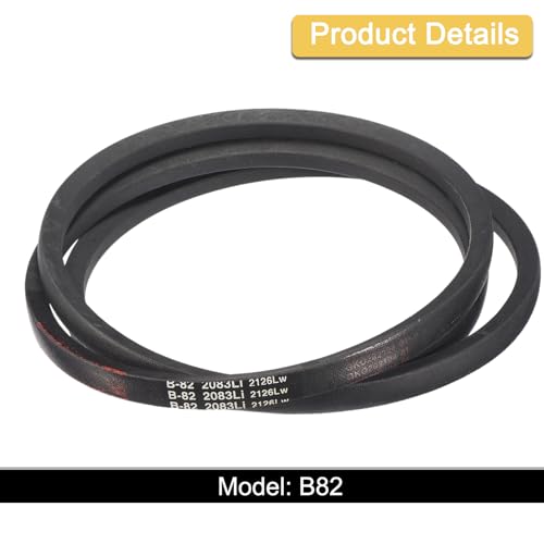 Image of uxcell 3 Pack B82 Classic Wrapped V-Belt, 85 inch Outside Circumference Wrapped Industrial Rubber V-Belt B Profile V-Belt for Industrial Machinery Equipment, Black