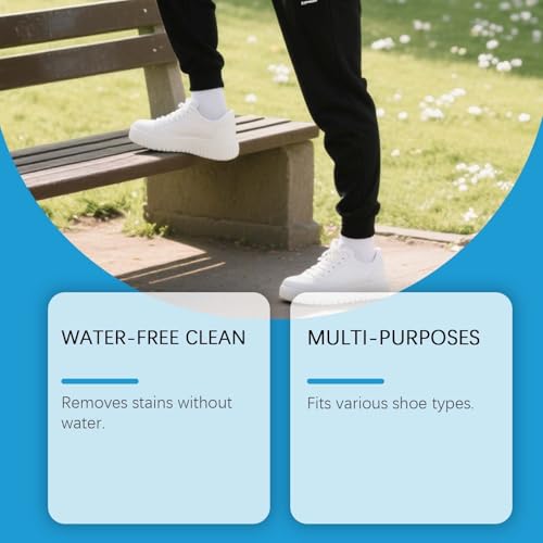 Crème nettoyante blanche pour chaussures et bottes en cuir, entretien quotidien, éponge gomme multi-usages pour le nettoyage des chaussures et de la maison, spray désodorisant pour chaussures. (1PCS) – vue 4