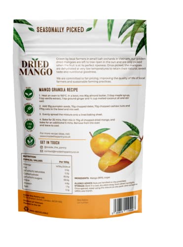 Dried Mango - Premium Quality - 400G - Big Slices - Sweet and Juicy - No Preservatives - 3