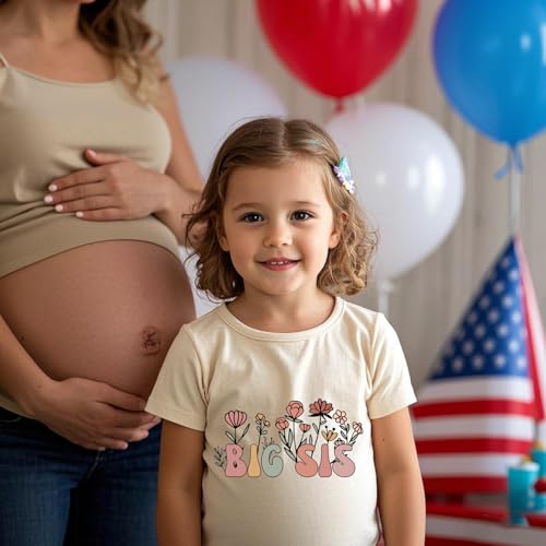 Big Sister Shirt Toddler Shirts Promoted to Big Sister Announcement Big Sis Tees Little Kids Top 2-7T2