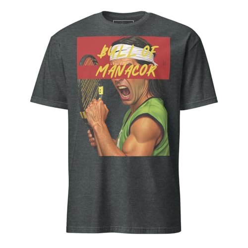 Camiseta Rafa | Camiseta Tenis | Regalo | Cumpleaños | Matador Nadal, Jaspeado Oscuro, Small