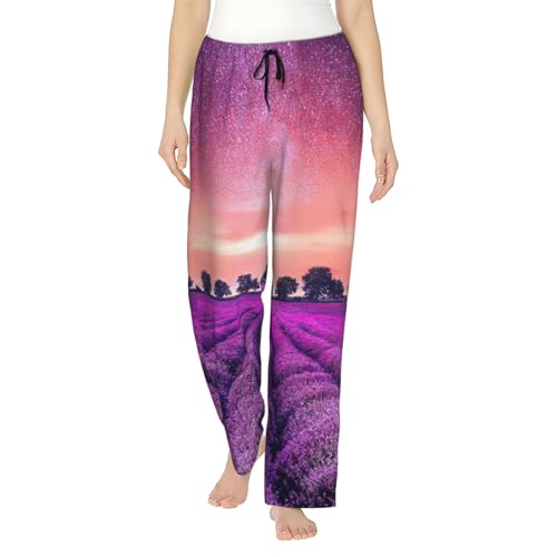 Pantalon de nuit fluide EdWal imprimé lavande pour des soirées cocooning et relaxantes
