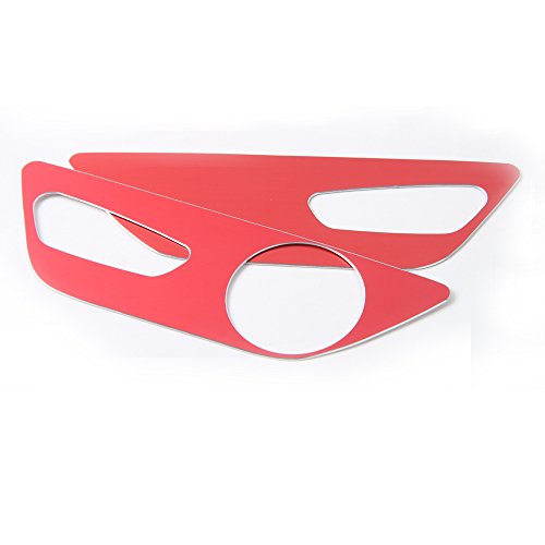 Boruien For Ford Mustang 2015+ Aluminium Alloy Seat Adjustment Control Button Panel Decor Frame Cover Trim (Red) #TOP3