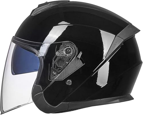 Casco de motocicleta retro tipo medio casco abierto para moto de nieve y cruiser en talla M