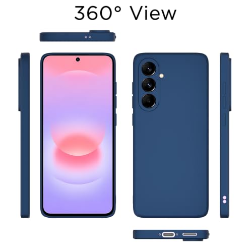 Image of Outlouders Back Cover for Samsung Galaxy A37 5G | Camera Protection | Durable Soft Matte Silicone Bumper Case (Blue)