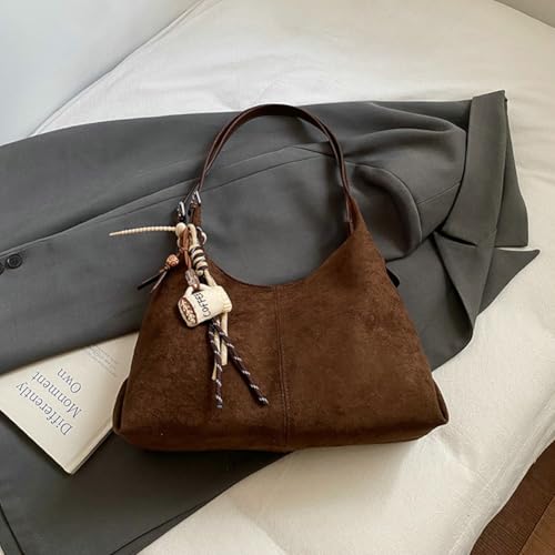 Slouchy Suede Hobo Bags Women Satchels Underarm Shoulder Bag Crescent Crossbody Purses Travel Top-Handle Tote Handbag 20254
