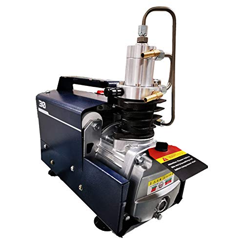 HPDMC 110v 300bar Portable Air Compressor Paintball Fill Station for PCP Game (Variable Pressure & Auto Stop)