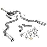 ‎DNA MOTORING CBE-UR-017 3.5' Stainless Steel Cat-Back Exhaust System Compatible with F-150 2.7L 3.5L 5.0L 15-20, Excludes Standard Cab Models 6.5' Bed