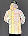LZLRUN Rainbow Reflective Winter Down Jacket Coat Thick Warm Cotton Windbreaker Hooded (Rainbow, XL)