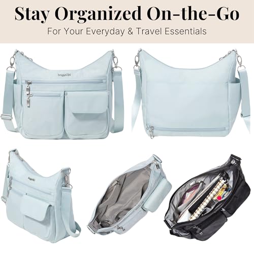 Image of Baggallini Modern Everywhere Crossbody Bag for Women 11x9x4.5 Rfid Hobo Bag