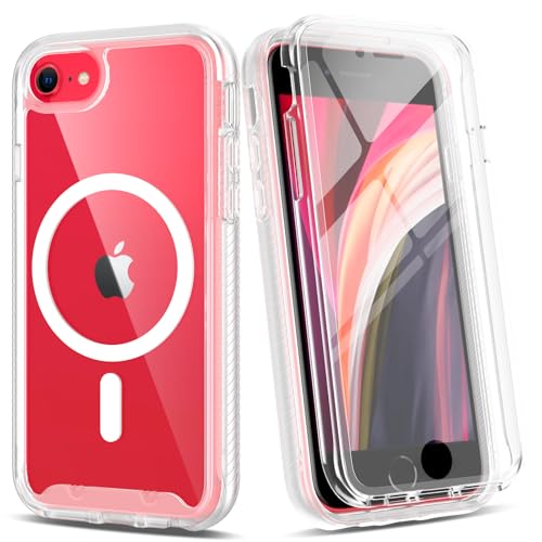 Coque MagSafe pour iPhone SE 2020 2022 et iPhone 8 7 antichoc avec protection écran mat