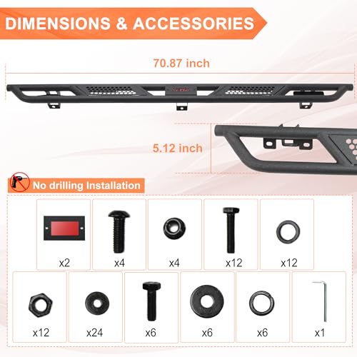 Estribos laterales para Jeep Wrangler JK 4 puertas 2007-2018 miniatura 7