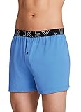  Jockey Men\'s Underwear ActiveBlend Knit Boxer, Crisp Blue, S