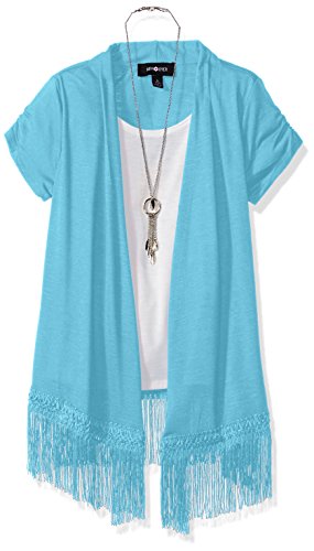 Amy Byer Girls' 2fer Cozy with Fringe